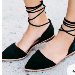 Madewell The Arielle d'Orsay Flat black womens size 9.5